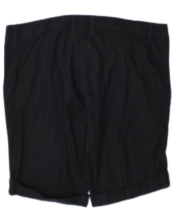 Puma Damen Casual Shorts UK 14 Large W34 Marineblau Nadelstreifen