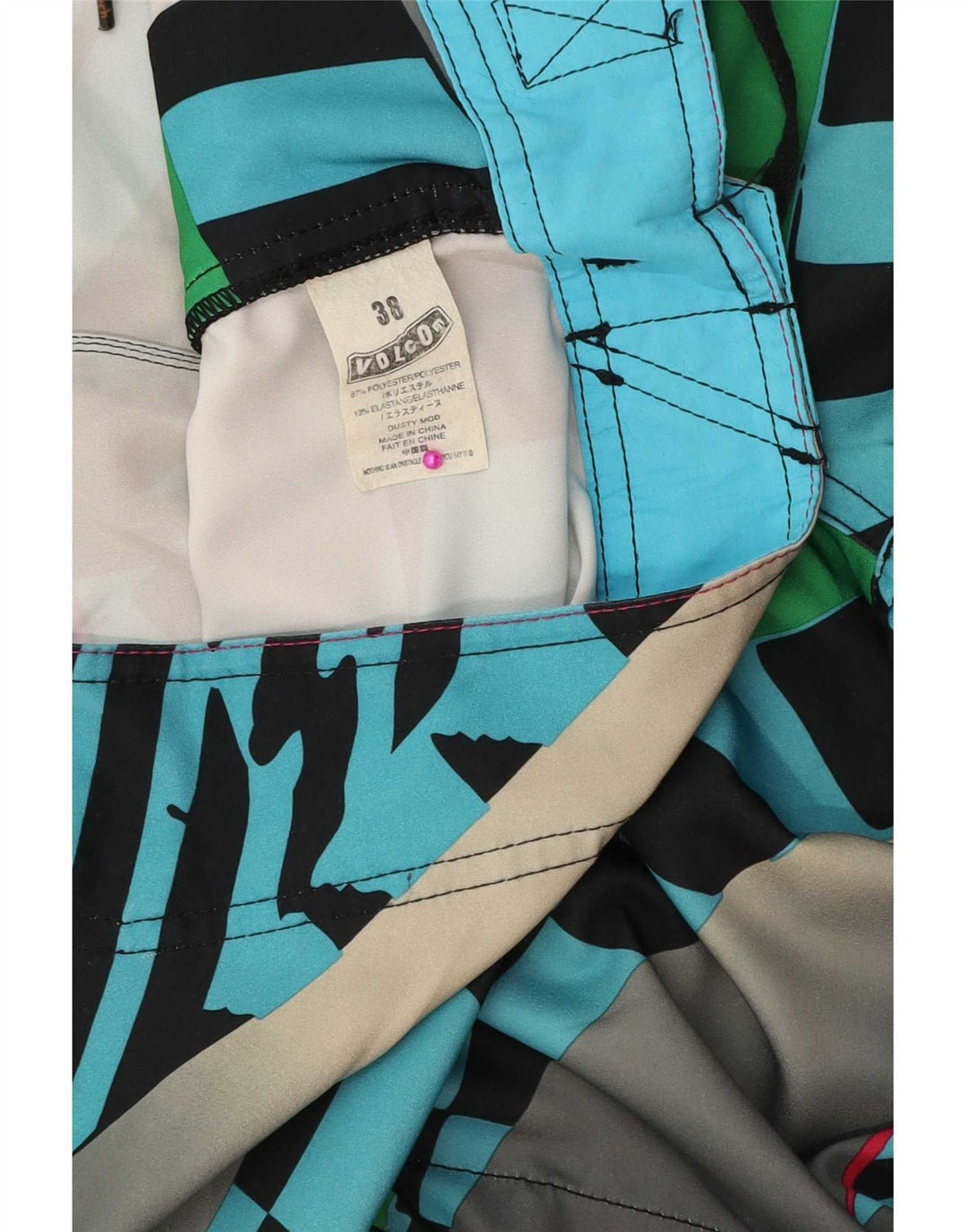 Volcom Herren-Badeshorts XL, mehrfarbig, geometrisch, Polyester
