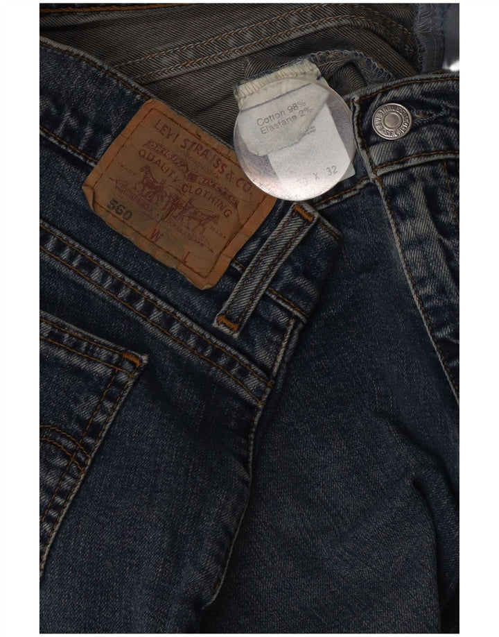 Levi's Damen 560 Straight Jeans W30 L29 Blaue Baumwolle