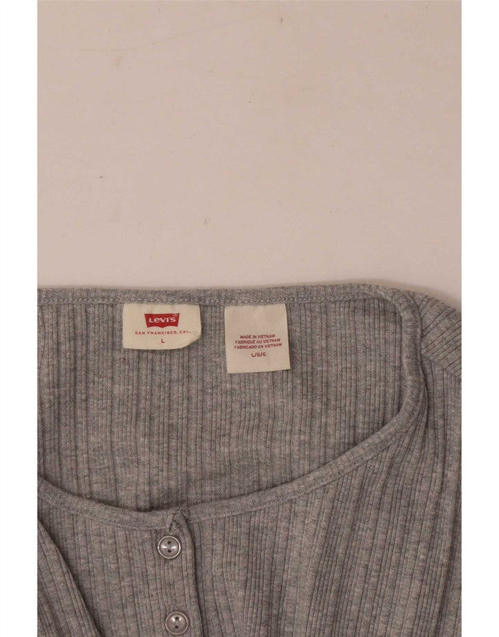 Levi's Damen Regular Top Langarm UK 14 Large Grau