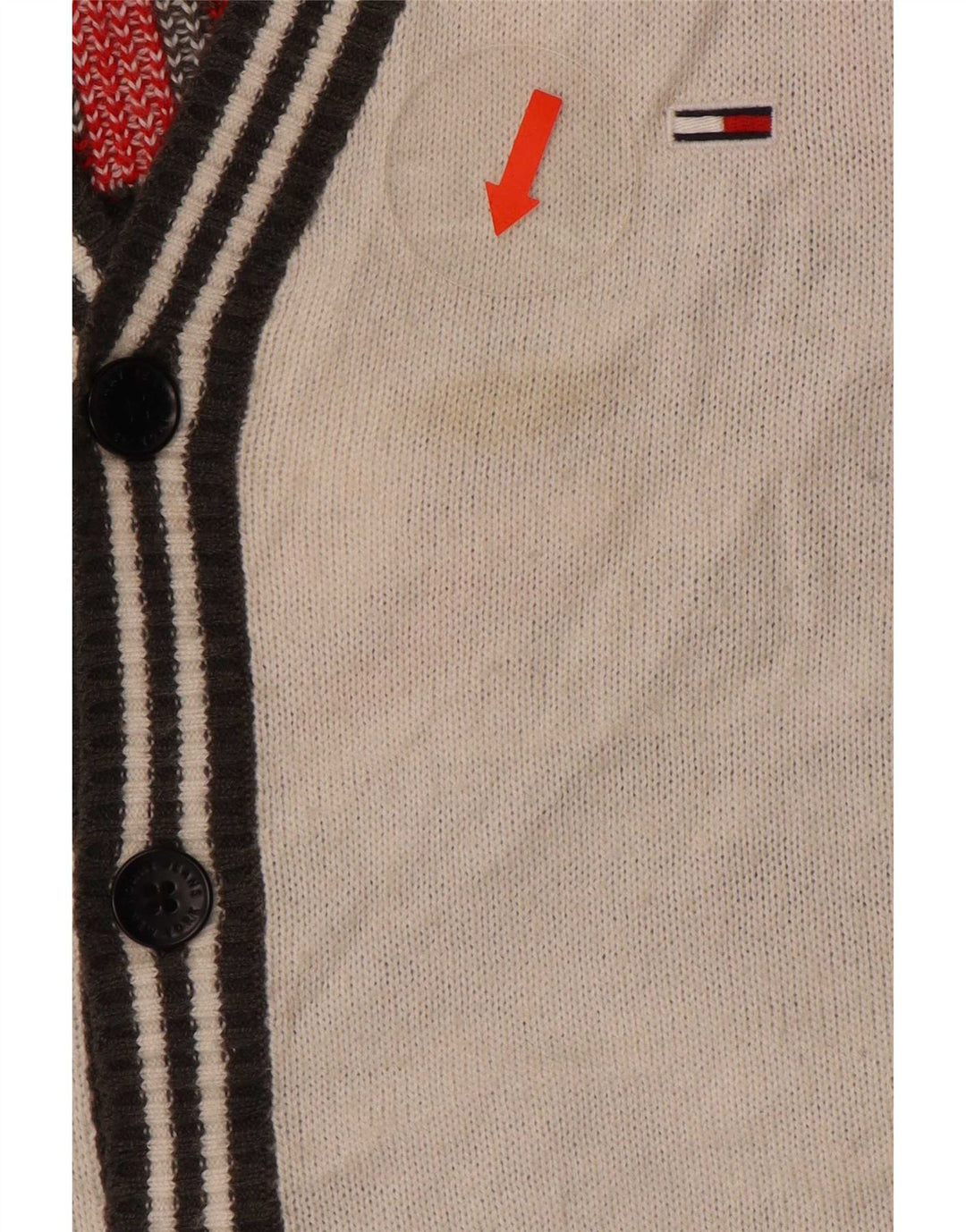 Tommy Hilfiger Herren-Cardigan mit Grafik, Mittelgrau, Farbblock