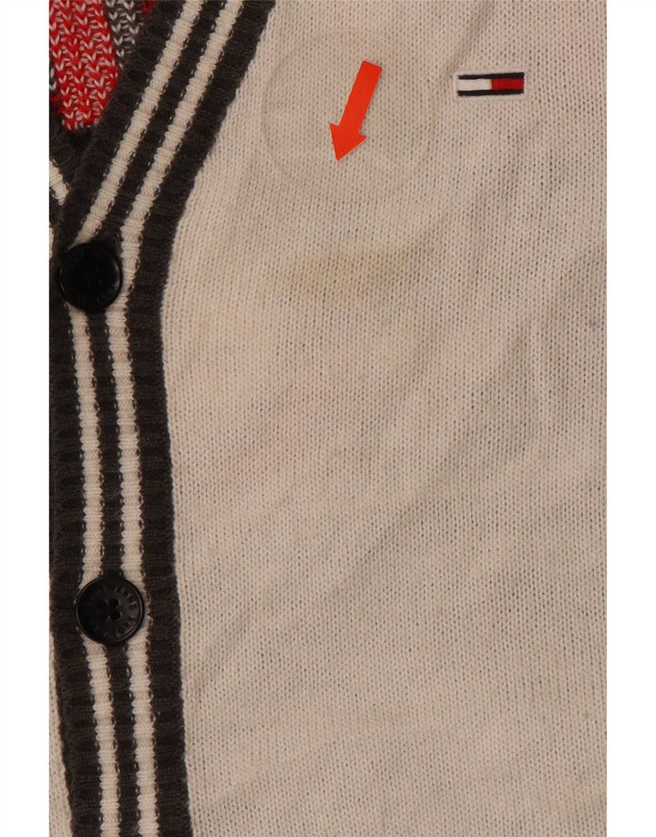 Tommy Hilfiger Herren-Cardigan mit Grafik, Mittelgrau, Farbblock