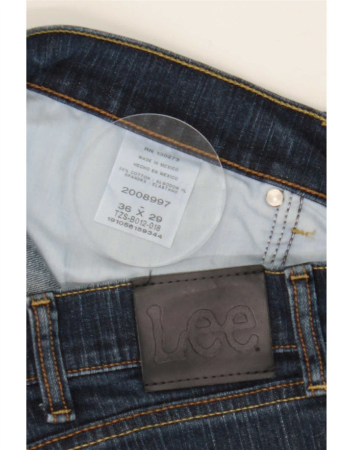 Lee Herren Straight Jeans W36 L29 Blaue Baumwolle