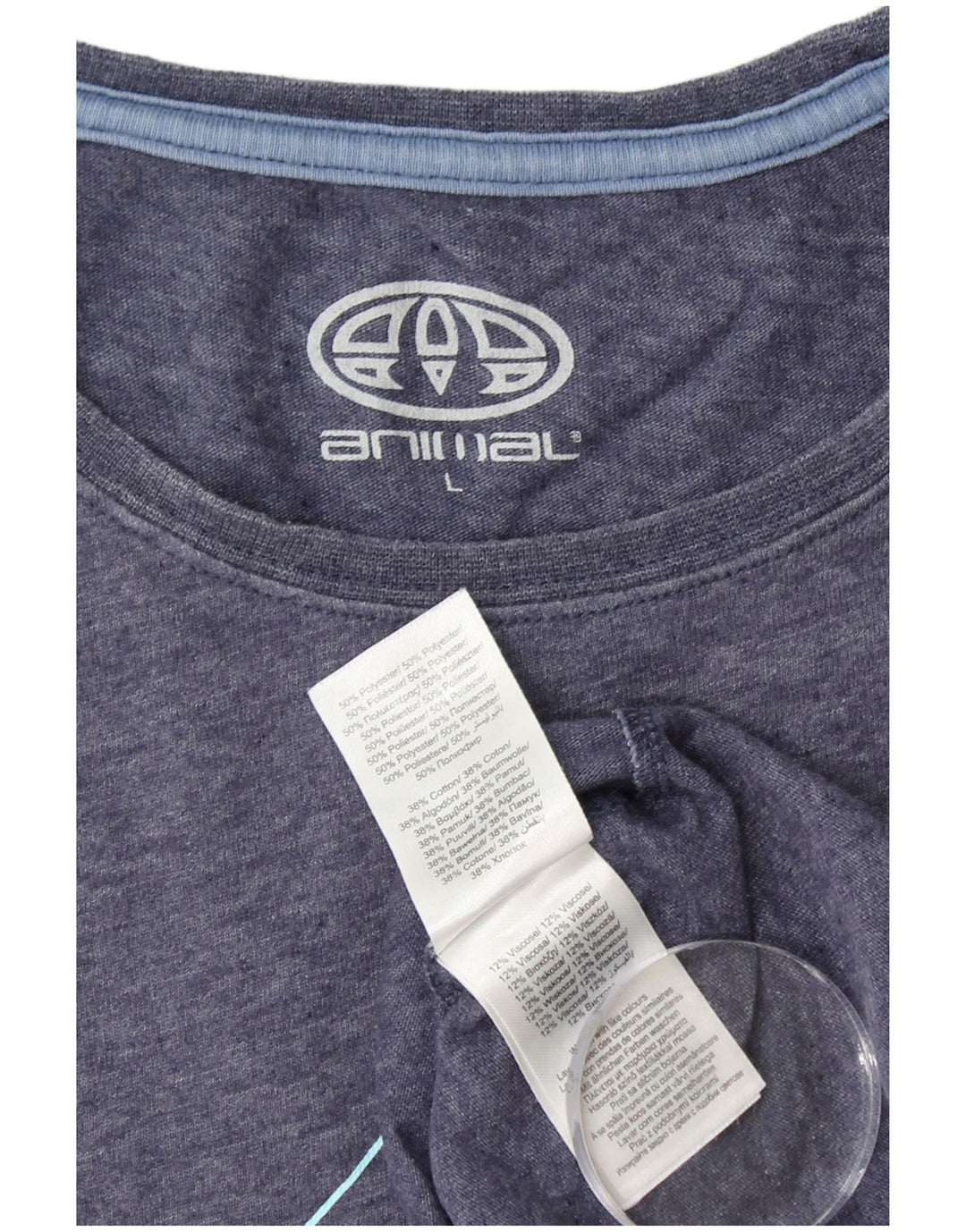 ANIMAL Herren-T-Shirt mit Grafik, groß, marineblau, Polyester