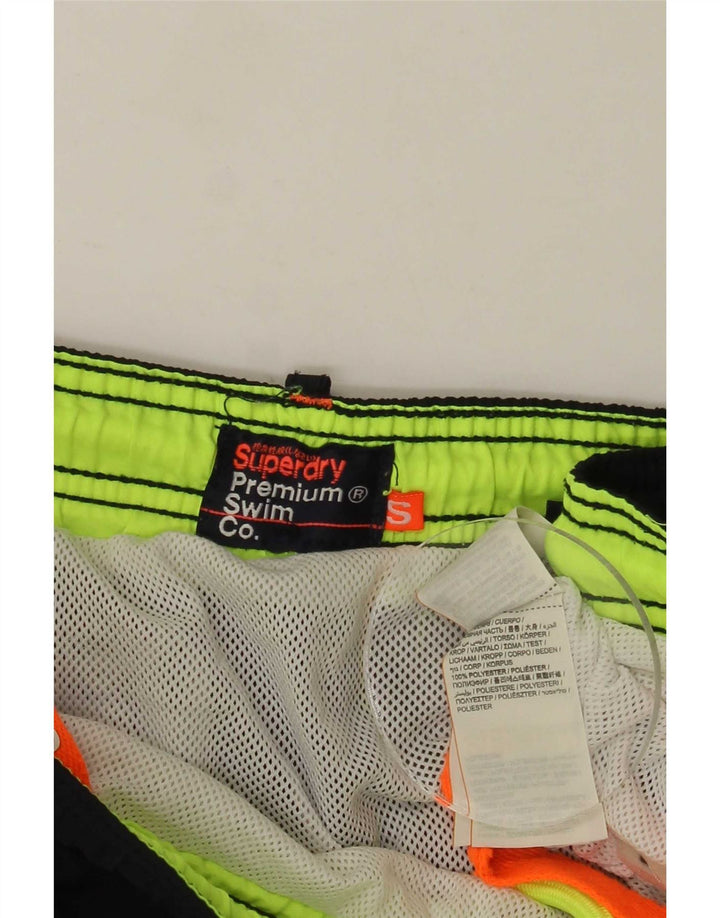 Superdry Herren-Badeshorts, Größe S, Schwarz, Polyester