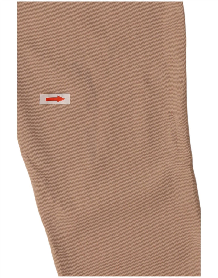 Zara Damen Leggings Medium W28 L30 Braunes Nadelstreifen-Polyester