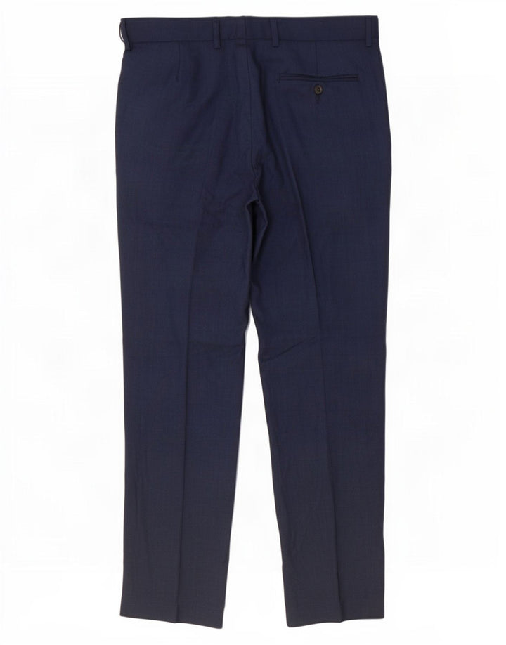Marks & Spencer Herren-Anzughose mit normaler Passform, W34, L31, marineblaues Polyester