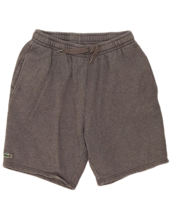 Lacoste Mens Sport Shorts Size 4 Medium Grey Flecked Cotton