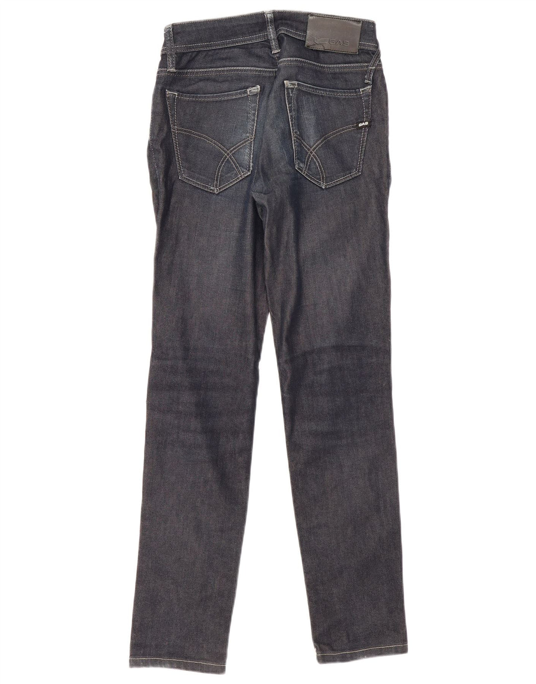 Gas Damen Slim Jeans W28 L29 Marineblau Baumwolle