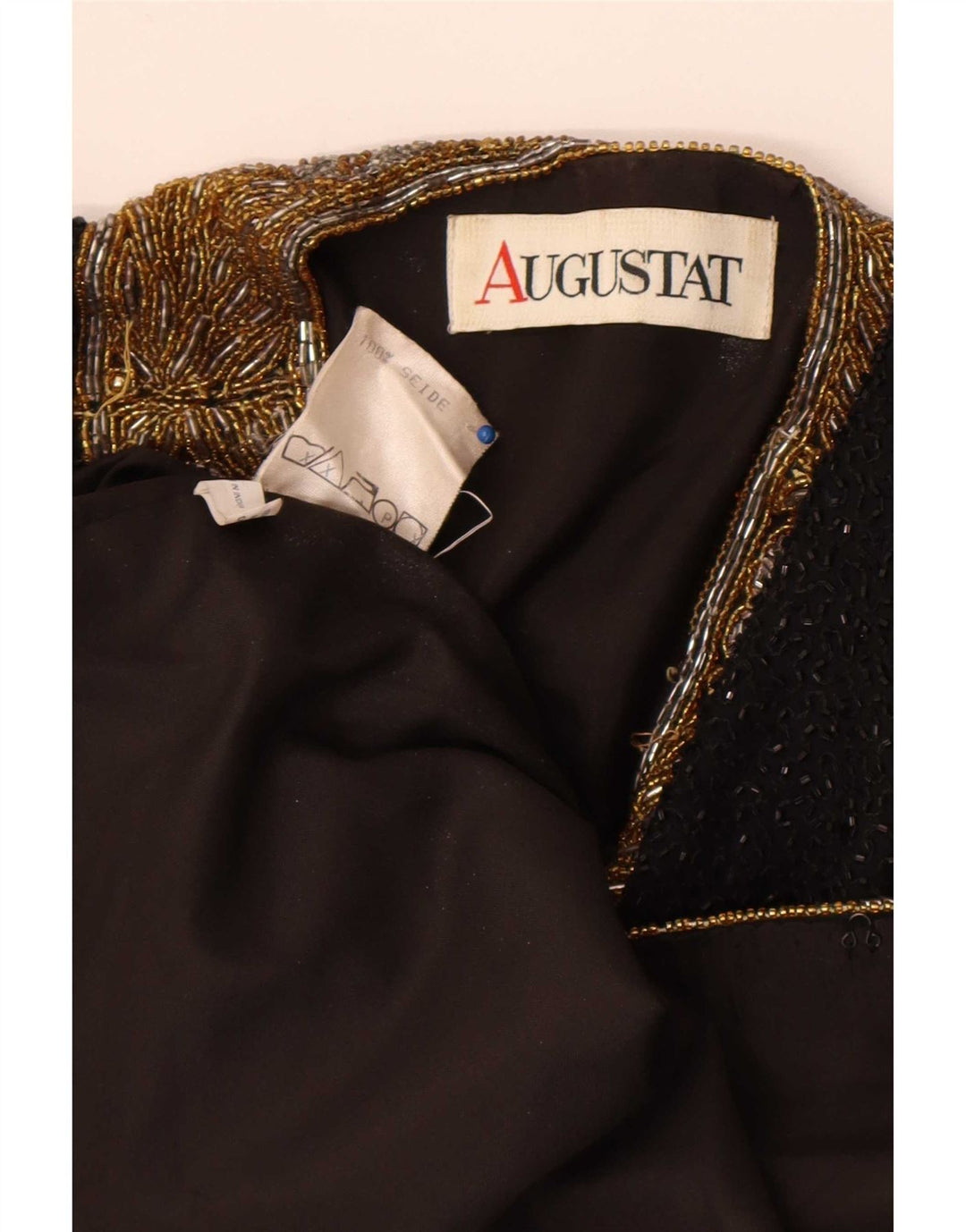Offene Blazer-Jacke für Damen von Augustat, IT 42, Mittelschwarz, Farbblock-Seide