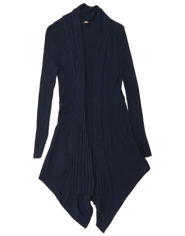 Marks & Spencer Damen Asymmetrischer Cardigan-Pullover UK 14 Medium Navy Blue