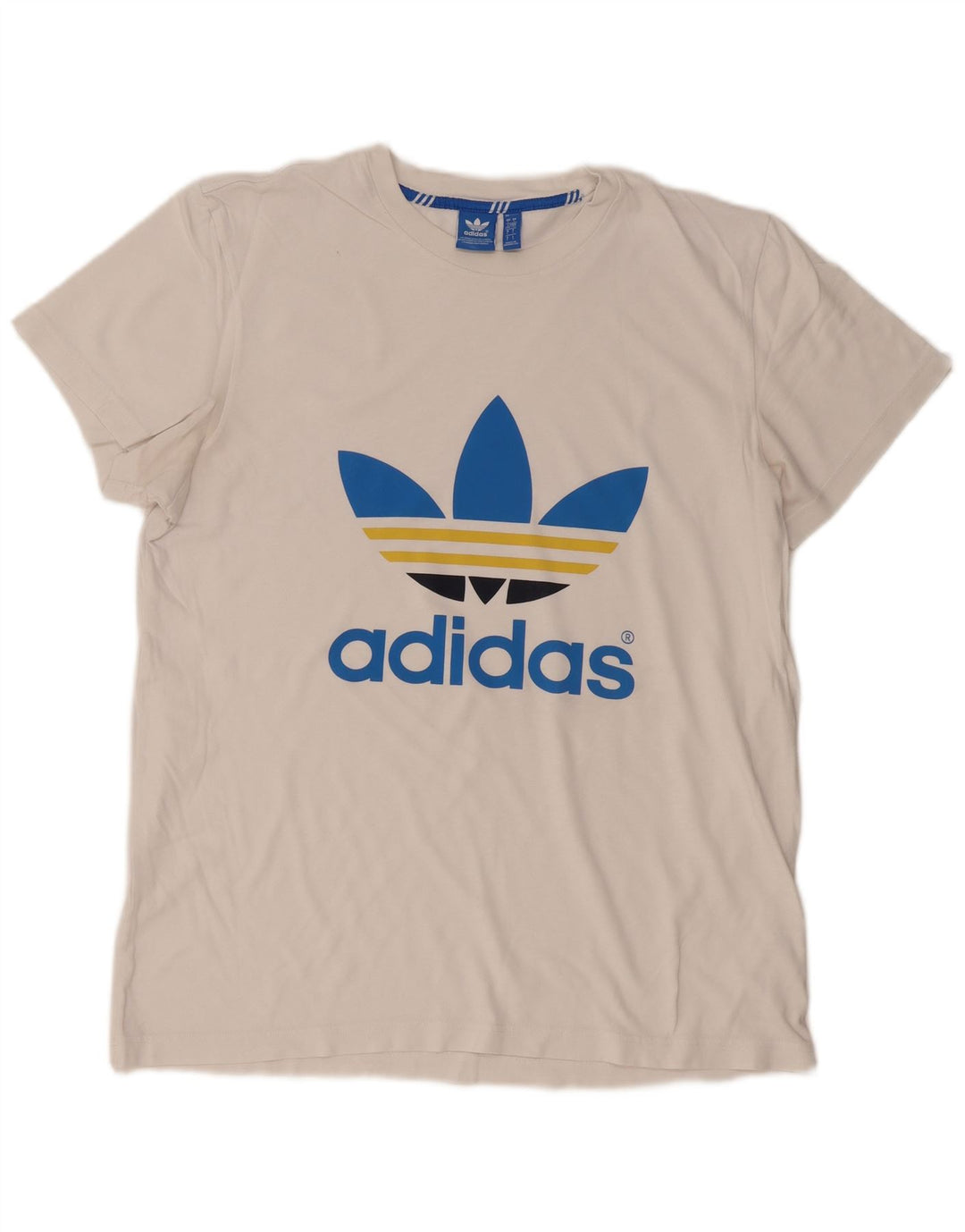 ADIDAS Herren Grafik T-Shirt Top Große weiße Baumwolle
