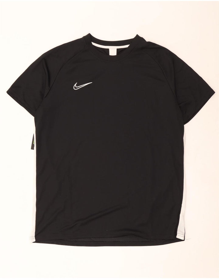Nike Herren Dri Fit T-Shirt Top 2XL Schwarz Colourblock Polyester