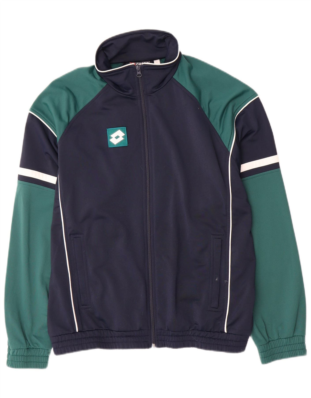 Lotto Herren-Trainingsanzug-Oberteil, Jacke, klein, marineblau, Farbblock-Polyester