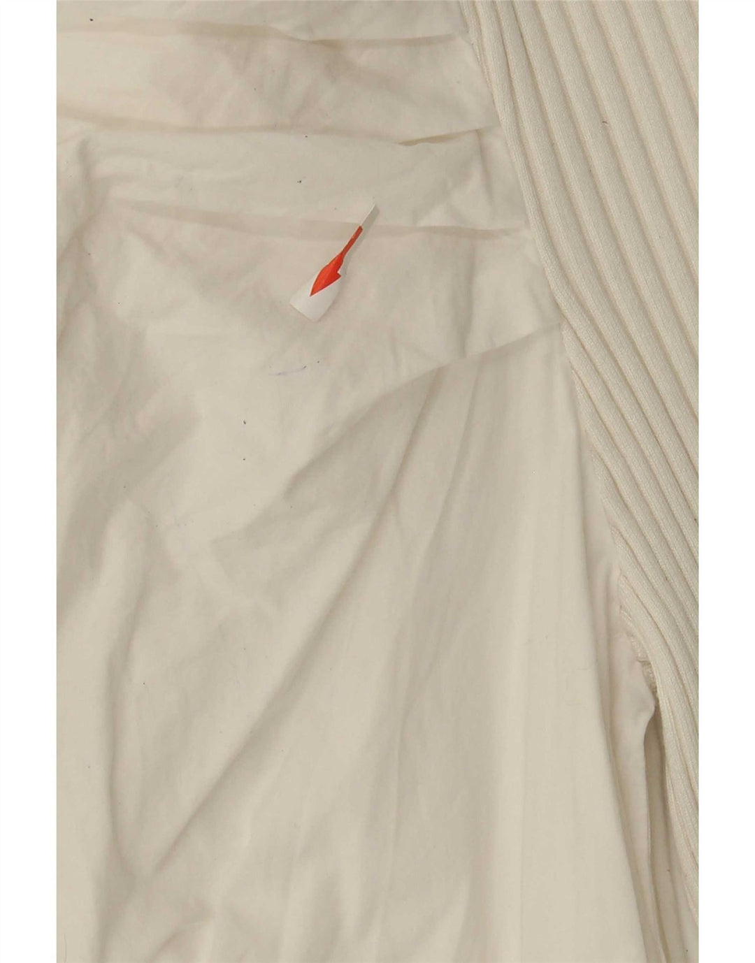 Zara Crop Langarm-Blusenoberteil für Damen, UK 12, mittelweiße Baumwolle