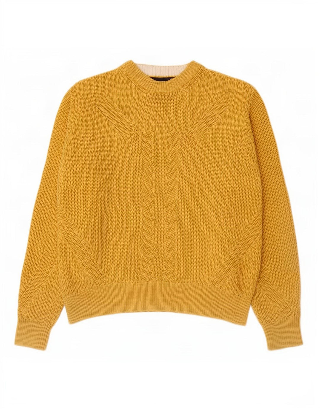 Marks & Spencer Damen-Pullover mit Rundhalsausschnitt, Gr. 40, Größe L, Gelb