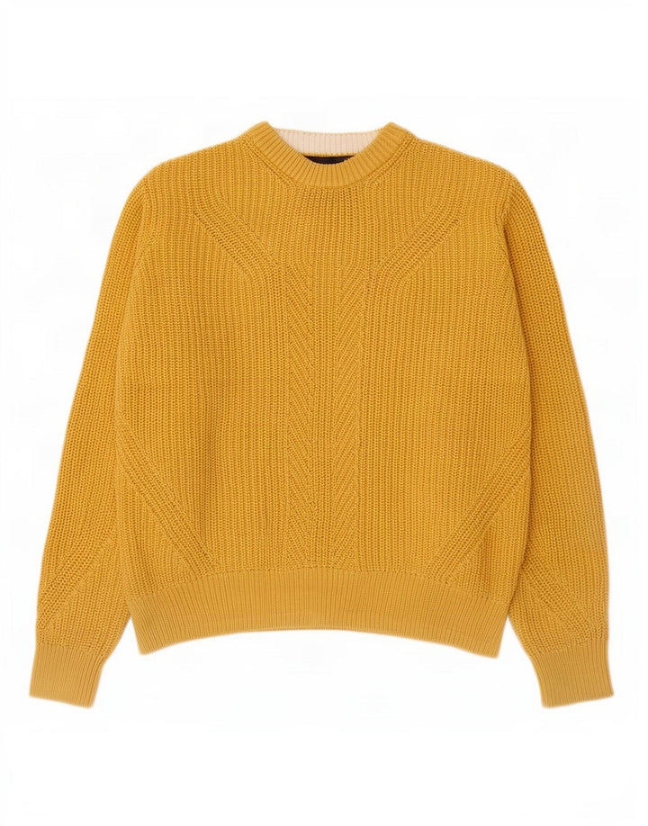 Marks & Spencer Damen-Pullover mit Rundhalsausschnitt, Gr. 40, Größe L, Gelb