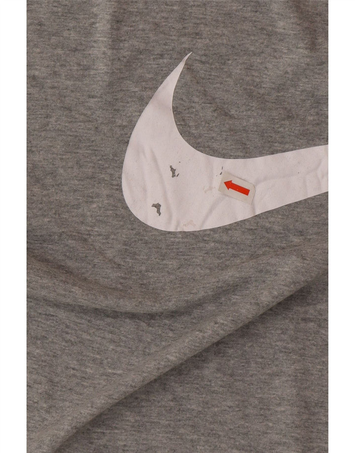 Nike Herren-T-Shirt mit Grafik, Größe S, graue Baumwolle
