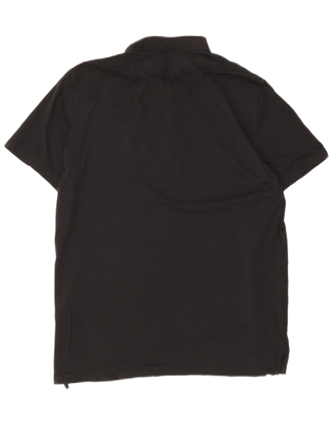 All Saints Herren-Poloshirt aus mittelschwarzer Baumwolle