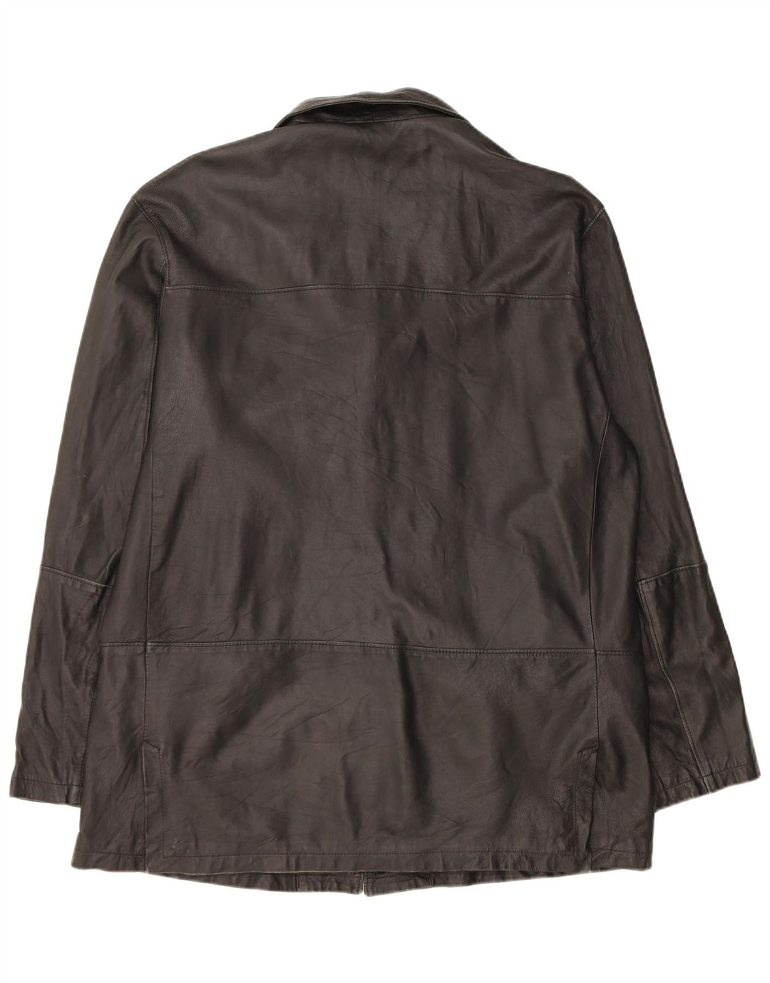 Bizzarro Herren 3-Knopf-Blazerjacke IT 54 2XL Schwarzes Leder