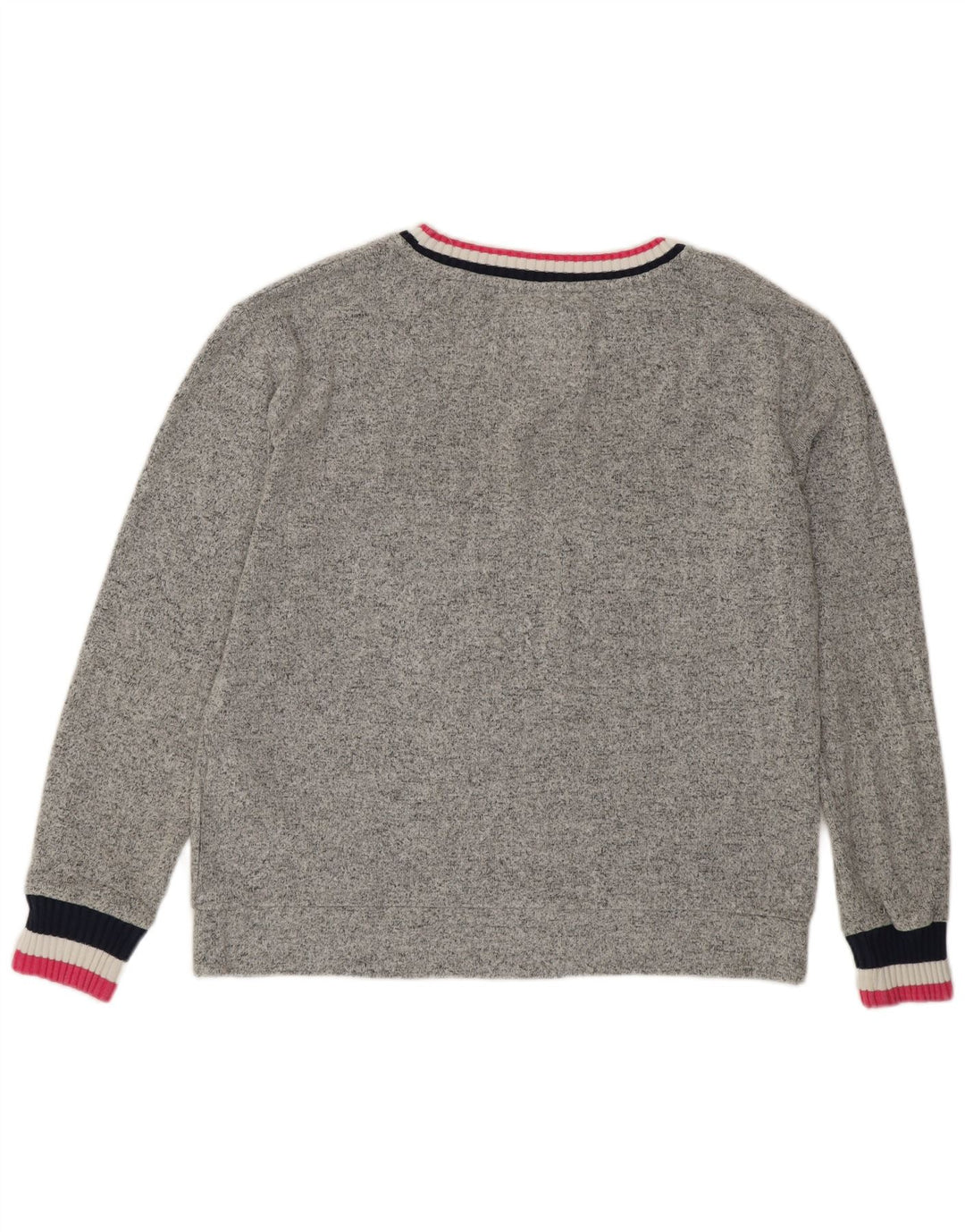SUPERDRY Grafik-Sweatshirtpullover für Damen UK 12 Mittelgraue Viskose