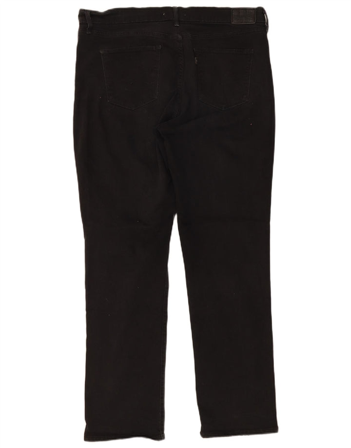 LEVI'S Damen 314 Shaping Straight Jeans W33 L30 Schwarz