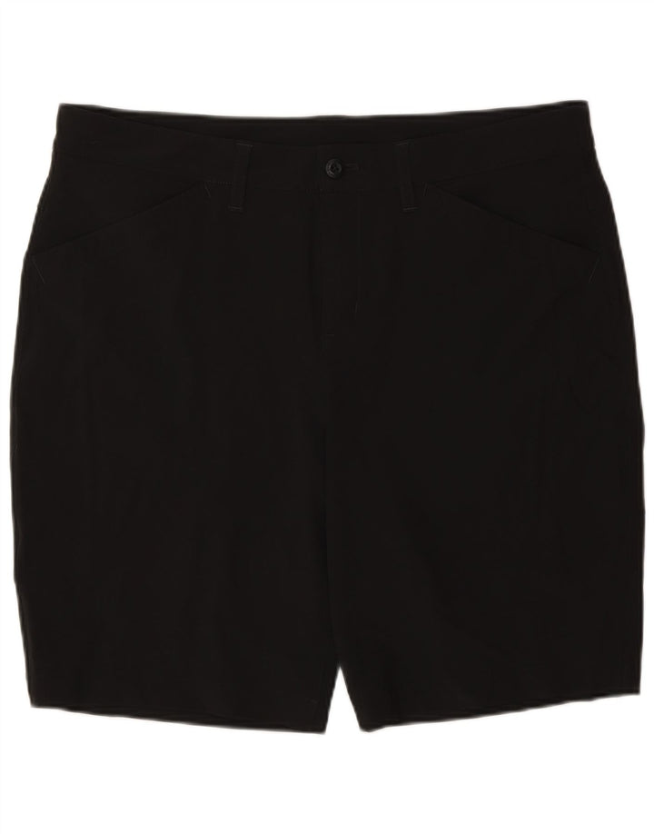 Eddie Bauer Damen Freizeitshorts US 14 XL W34 Schwarz Polyester