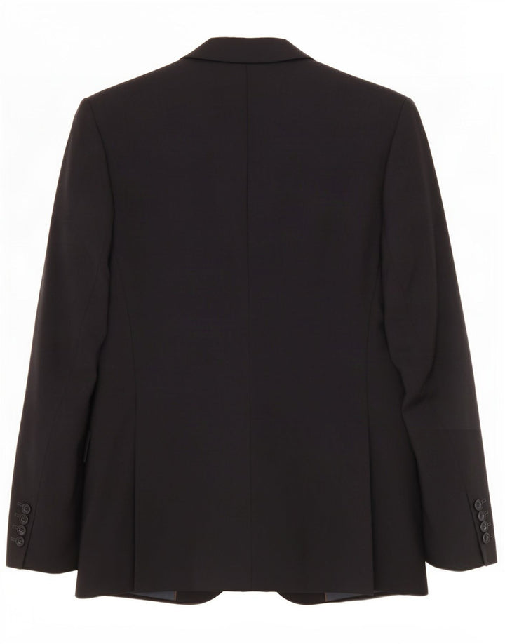Zara Herren-Blazer mit 2 Knöpfen, Größe 50, mittelschwarze Wolle