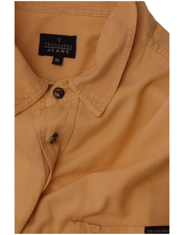 TRUSSARDI JEANS Herrenhemd XL Braun
