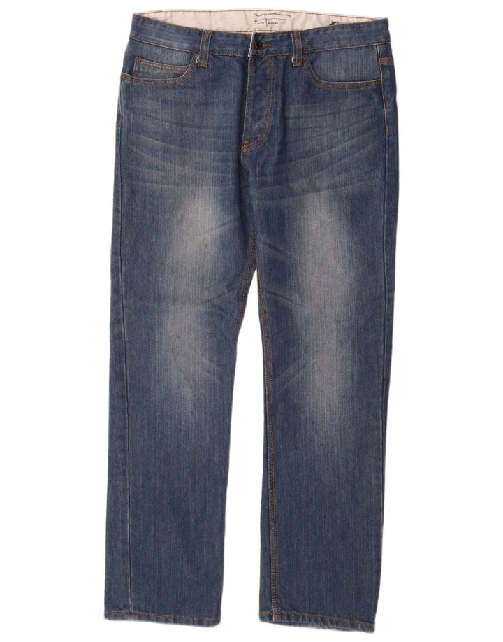 French Connection Herren-Jeans, reguläre Passform, gerade Passform, W34, L32, Blau, Baumwolle