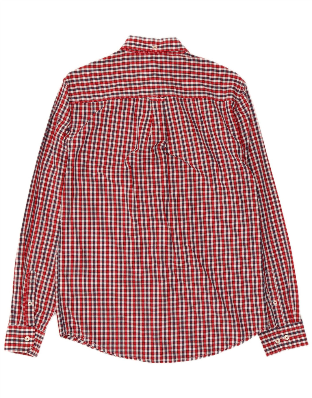 Ben Sherman Herrenhemd, klein, rot, kariert, Baumwolle