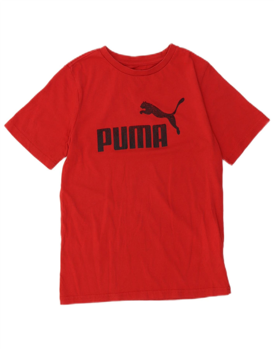 PUMA Grafik-T-Shirt für Jungen, 10–11 Jahre, mittelrote Baumwolle