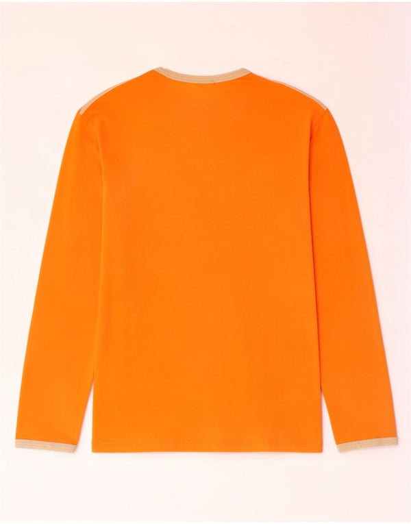 Puma Jungen Graphic Top Langarm 15–16 Jahre Large Orange Colourblock