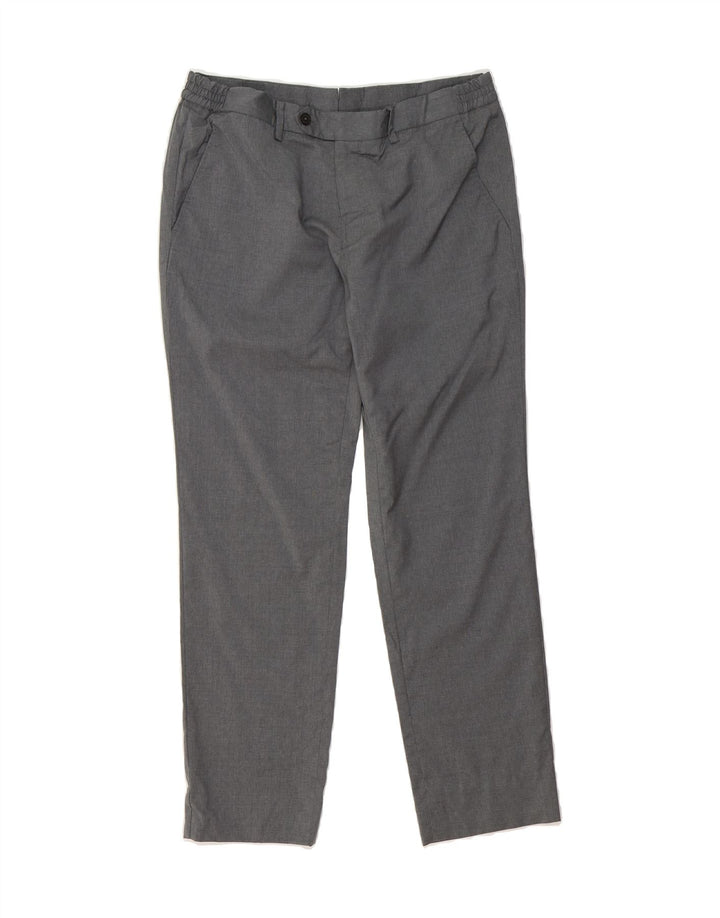 MASSIMO DUTTI Womens Straight Casual Trousers W31 L28 Grey Vintage Massimo Dutti and Second-Hand Massimo Dutti from Messina Hembry 