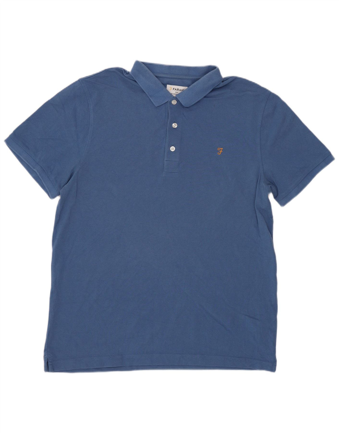 Farah Herren-Poloshirt, große blaue Baumwolle