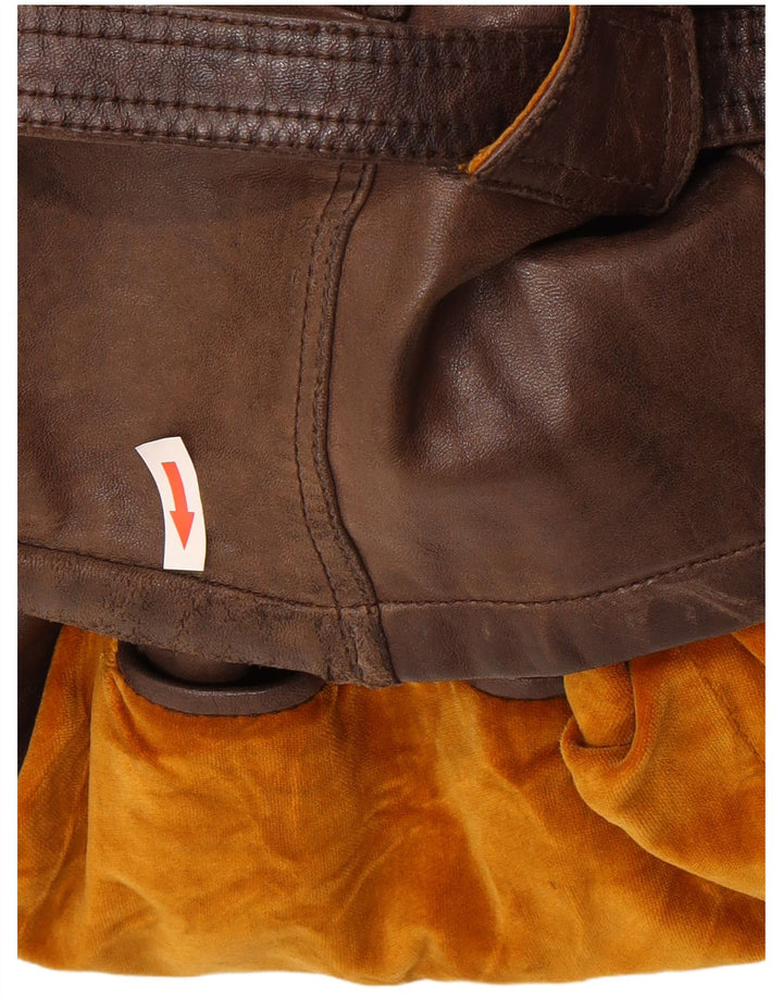 Jean Gabriel Damen Militärlederjacke IT 48 XL Braun