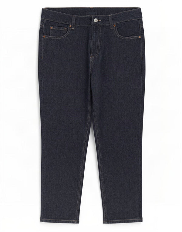 Marks & Spencer Damen Slim-Cropped-Jeans UK 12 Medium W32 L24 Marineblau