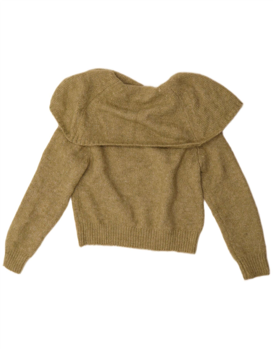 Zara Damen-Pullover, übergroß, Rollkragenpullover, UK 14, mittleres Khaki, Polyester