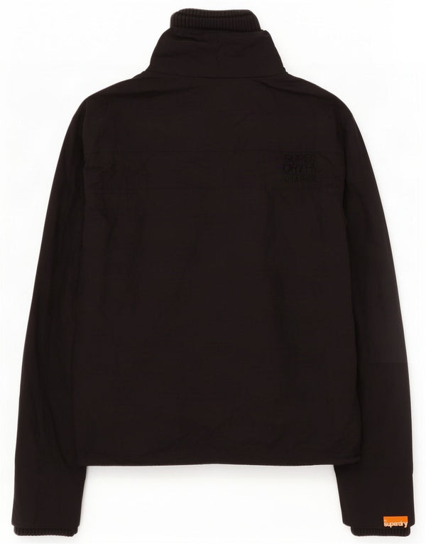 Superdry Damen Graphic Regenjacke UK 14 Mittelschwarzes Nylon