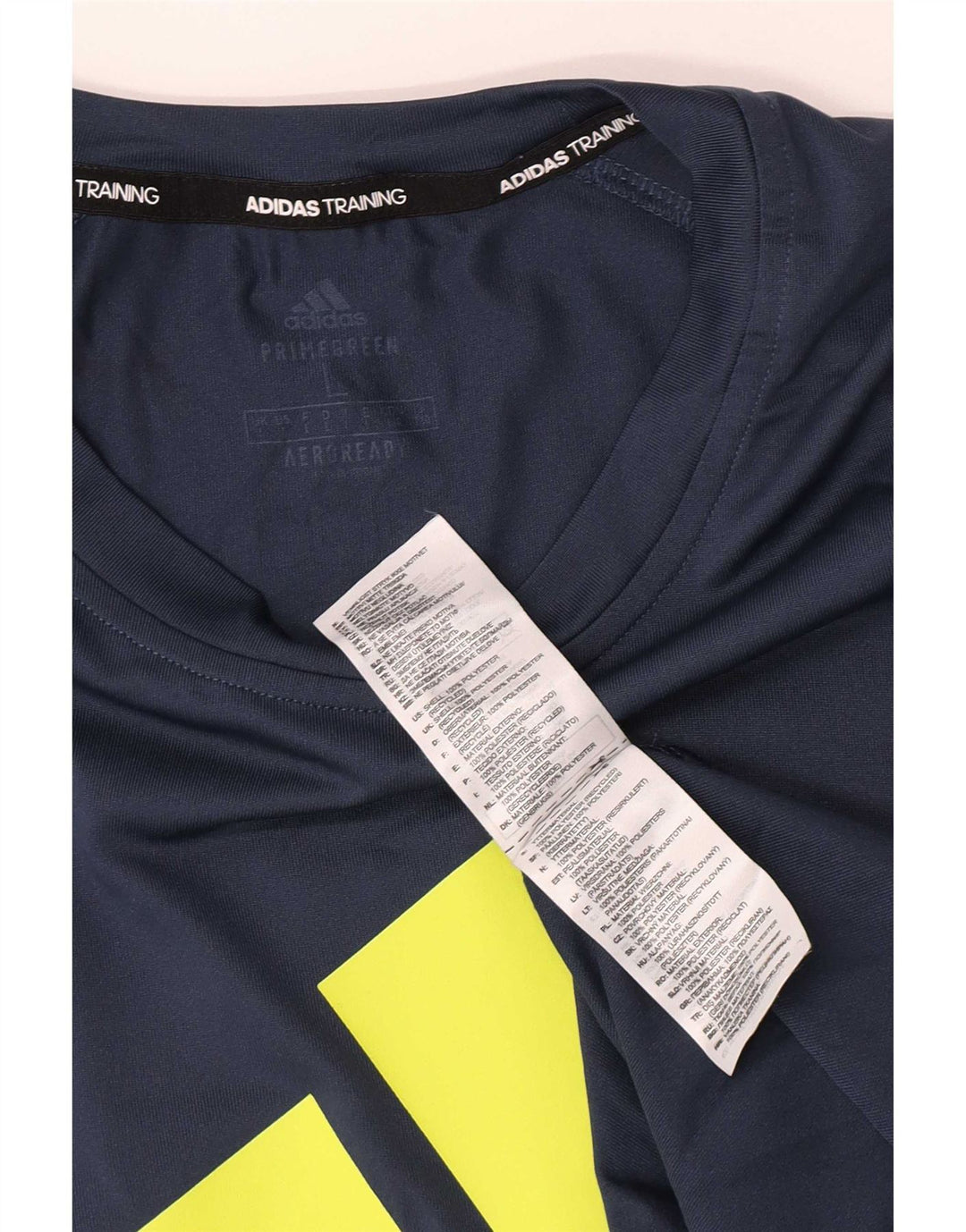 Adidas Herren-T-Shirt mit regulärer Grafik, groß, Marineblau, Farbblock