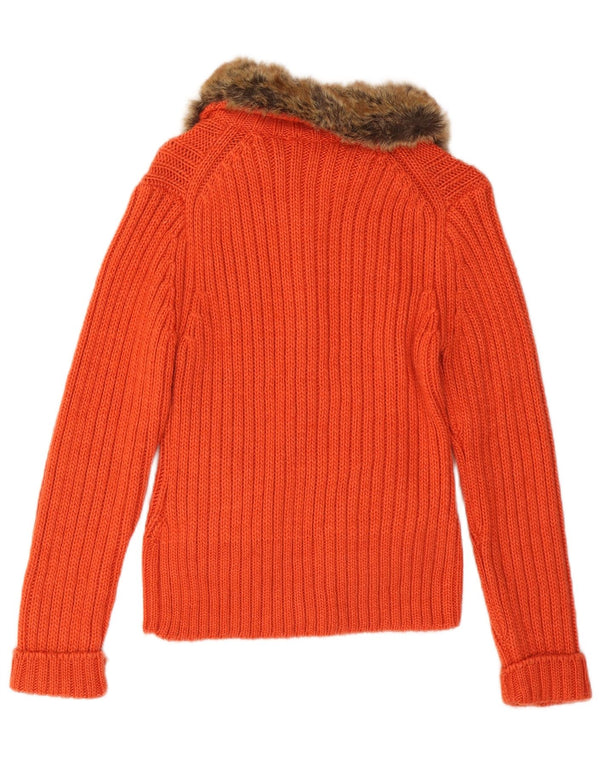 PROMOD Damen Strickjacke UK 12 Mittelorange Wolle