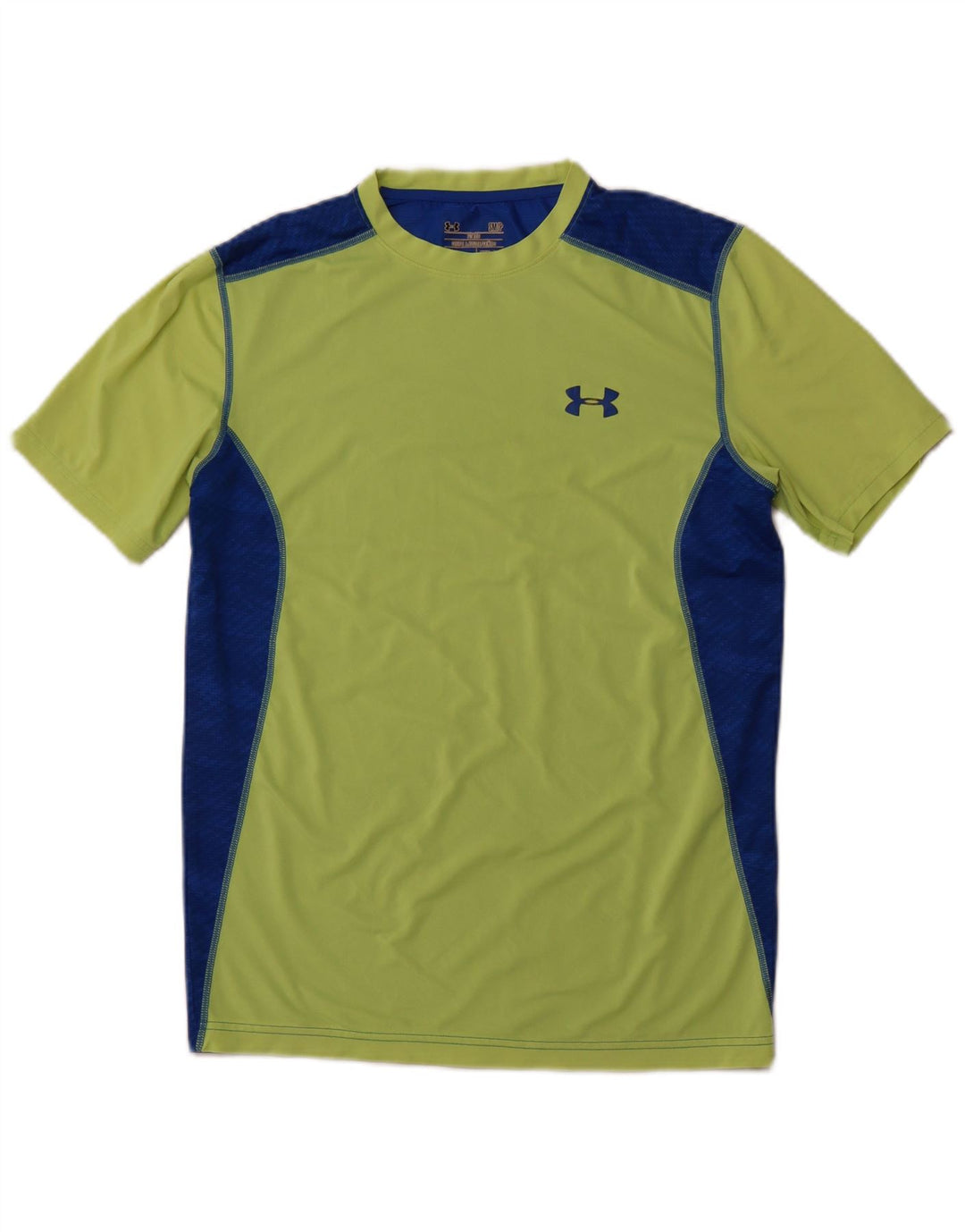 UNDER ARMOUR Herren Heat Gear T-Shirt Top Small Grün Farbblock