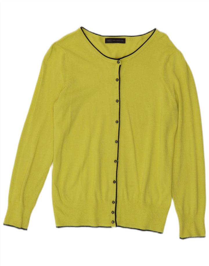 Marks & Spencer Damen-Cardigan-Pullover UK 10 Small Gelbe Viskose