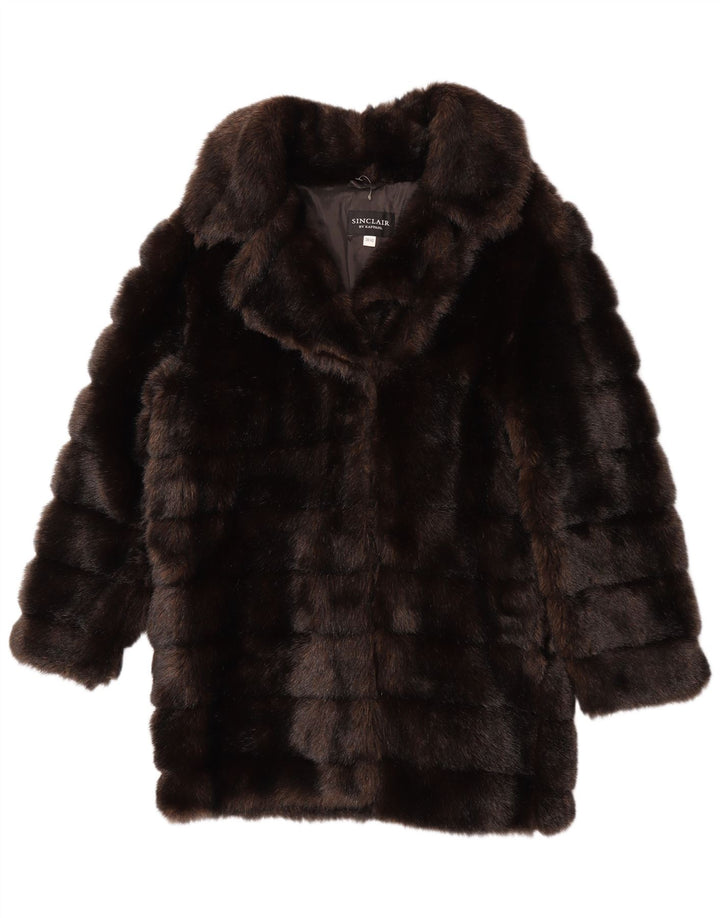 Sinclair Damen Kunstpelzmantel EU 38/40 Mittelbraun Modacryl