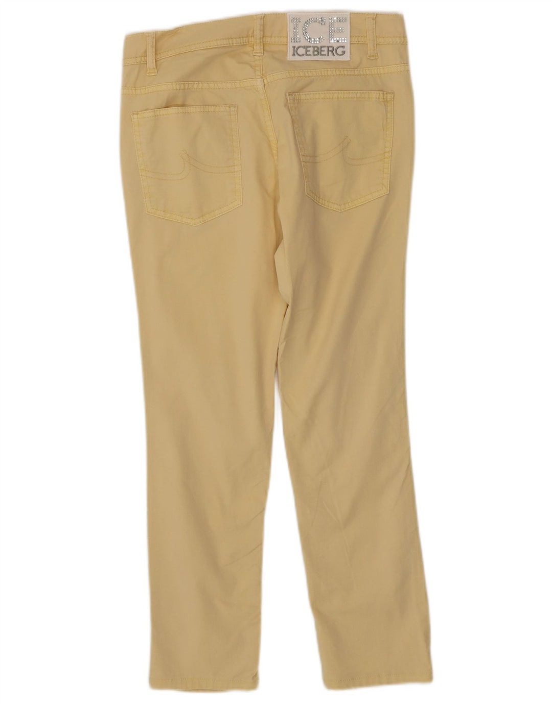 ICEBERG Damen Slim-Cropped-Hose W27 L25 Gelb