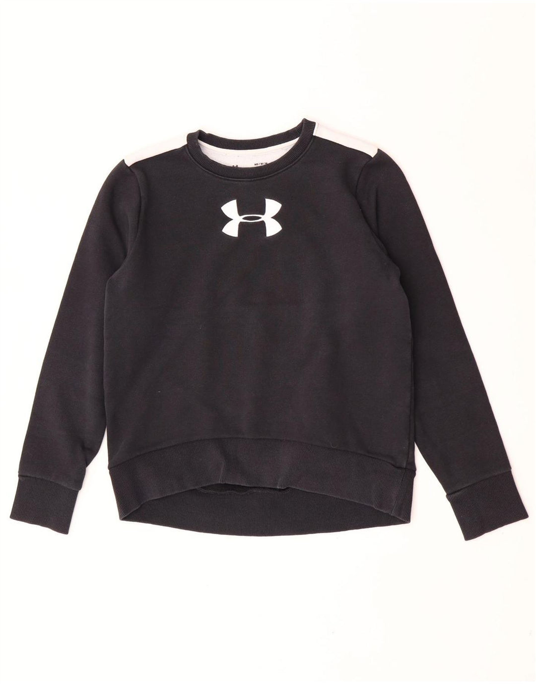 Under Armour Damen-Sweatshirt-Pullover UK 14 Mittelschwarzer Farbblock