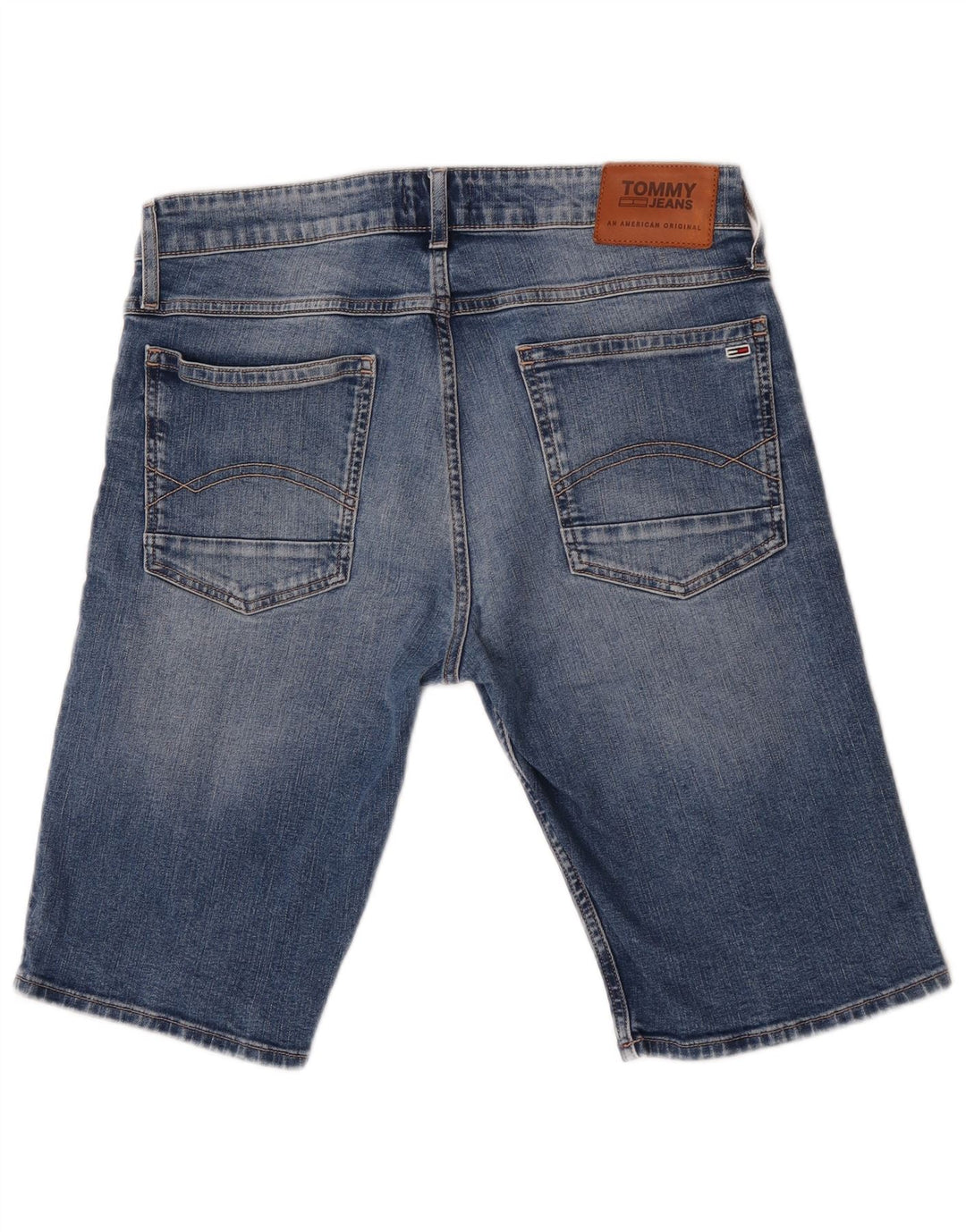 Tommy Hilfiger Herren Denim Shorts W32 Mittelblaue Baumwolle