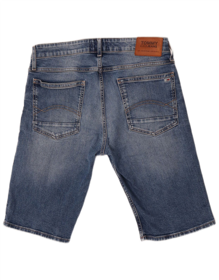 Tommy Hilfiger Herren Denim Shorts W32 Mittelblaue Baumwolle