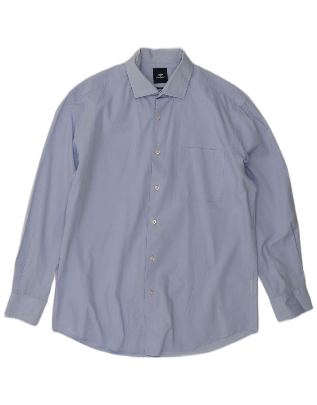 Dockers Herrenhemd Größe 15 1/2 mittelblaue Baumwolle