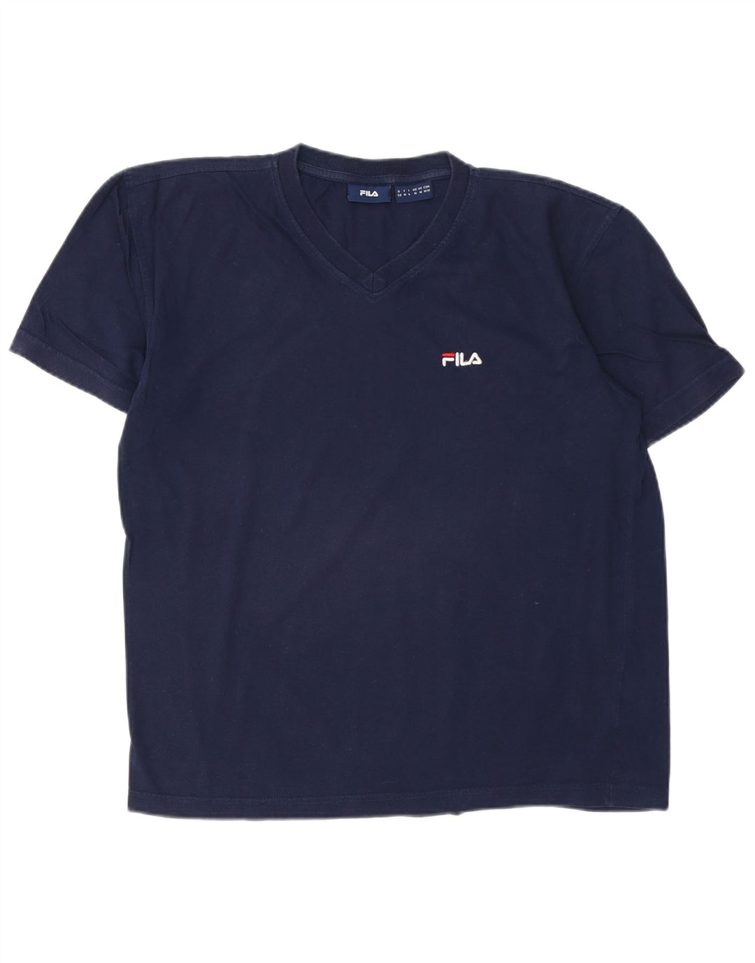 FILA Herren-T-Shirt-Oberteil aus Baumwolle in mittlerem Marineblau